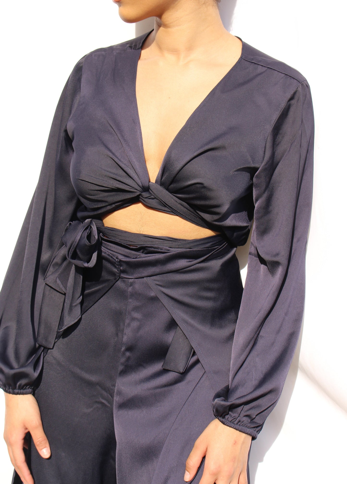 Ensemble Blouse + Pant en 40/42 (marine,noir)