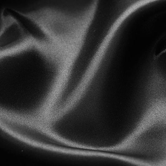 🌸 Satin Polyester Upcyclé Noir